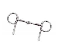 Anneaux de mini mors en demi-spatules pour cheval Feeling Argenté 90 mm
