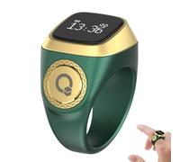 Anneaux de mode de doigt - Anneau de compteur de doigt électronique | Prise en charge de plusieurs langues Tasbih Tally Clicker, 5 rappels de temps de prière, anneaux intelligents, cadeaux de prière p