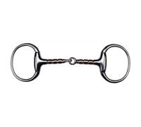 Anneaux de mors olive à rouleaux pour cheval Feeling Argenté 145 mm