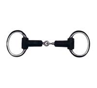 Anneaux de mors olive en caoutchouc brisé pour cheval Feeling Noir 125 mm