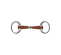 Anneaux de mors olive gainé en cuir pour cheval Feeling Marron 125 mm