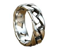 Anneaux de motard en acier titane de style industriel, design de chaîne portable, unisexe, accessoire de bijoux pour peaux sensibles, anneaux industriels pour couples, M, Comme décrit, Comme décrit.