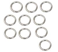 Anneaux de mousqueton - INF - Argent - 10 pièces - Alliage de zinc - Résistant et léger