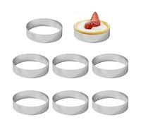 Anneaux De Mousse De Cuisson 8 Pièces, Moules En Acier Inoxydable, Moules Ronds, Outils De Cuisson, Accessoires De Dessert Diy