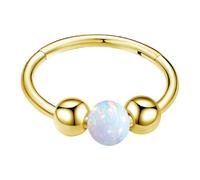 Anneaux de nez chirurgicaux pour femme - 8 mm/10 mm - Peuvent être utilisés comme anneau de nez, anneau de septum et boucles d'oreilles de cartilage (G, B)