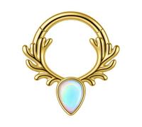 Anneaux de nez en forme de corne de cerf, clous de nez, construction en métal, surfaces lisses, vêtements confortables, bijoux de corps pour un usage quotidien, cerceau tendance pour étudiant