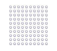 Anneaux de Pattes de Pigeons de 8mm, 100 pièces, Bandes d'identification de volaille, légères, durables, compactes, sans Mots, Fournitures pour Pigeons (Purple)