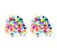 Anneaux de Pattes d'oiseaux durables de Couleurs mélangées - Anneaux for volailles, Canards, Poulets, Pigeons et Plus Encore - Paquet de 100(2 Packs)