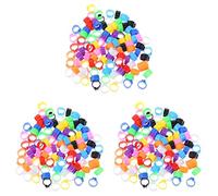 Anneaux de pattes d'oiseaux durables de couleurs mélangées | Anneaux for volailles, poules, canards et pigeons - Lot de 100(3 packs)