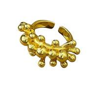 Anneaux de perles en métal faits à la main avec taille flexible, bijoux de mode contemporains, accessoires de doigt à ouverture réglable, cerceau de mode européenne