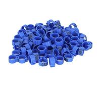 Anneaux de Pied d'oiseau, 100 pièces, 10mm, 001 à 100, numérotés pour identifier Les Pigeons, Clip, Fourniture de volaille (Bleue)