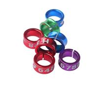 Anneaux de pied d'oiseau ouvert de couleur mixte - Aluminium Bands de jambes en alliage pour perroquets, pigeons, pivoines - Identification permanente de volaille 50 pièces 4mm