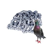 Anneaux de pigeon | Bandes de pigeon | Clip réglable confortable 50 pièces Accessoires de nichoir pour oiseaux | Anneaux de pied d'oiseau pour poussin pigeon