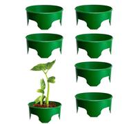 Anneaux de plantation - 6 pièces en matériau ABS, conception d'économie d'eau, bord de protection rond, système de rétention de sol | Pour pelouse extérieure, serre, buisson de légumes, parterre de