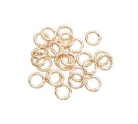 Anneaux de porte ronds pour projet de charme, Gold | Format connecteur rond, 50 pièces pour assemblages prévus, application porte-clés et attache breloque