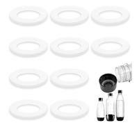 Anneaux de rechange pour bouchon type Sodastream - Joint torique en silicone, blanc, lot de 10 - Compatible avec bouteille PET D57, étanche, écologique, pour usage domestique
