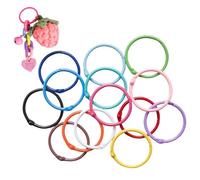 Anneaux de reliure 100 pièces 1, 18 pouces petits anneaux de reliure à feuilles mobiles en métal coloré pour cartes d'index fournitures bureau scolaire à domicile - anneau