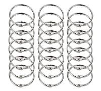 Anneaux de Reliure,Anneaux de Livre,50 Pièces Métalliques Articulés de Reliure Anneau de Rideau,Porte-clés Bricolage Classeur Rideaux Anneau