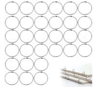 Anneaux De Reliure Métalliques Argentés De 2,5 cm pour Feuilles Mobiles 30 Pièces avec Ouverture Facile Et Organisation Polyvalente pour Documents Fiches Cartes Et Porte-Clés