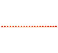 Anneaux de reliure plastique A4 rouge 8mm boîte de 100