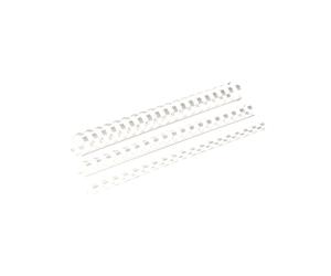 Anneaux de Reliure Plastique Fellowes 5345005, 6mm, Blanc, Capacité 20 Feuilles, Pas 21 Boucles, Compatible Reliure 21 Trous, Pack de 100 unités