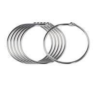 Anneaux de reliure SOURCING MAP 60mm Diamètre intérieur métal Charnière Anneaux mobiles pour feuilles classeur Livre 6pcs