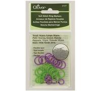 Clover soft stitch ring markers, Violet/Vert
