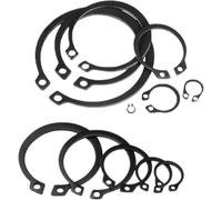 Anneaux de retenue, M3 ~ M42 noir 65Mn Circlips externes C-Clip arbre de retenue anneaux à pression rondelles blocage