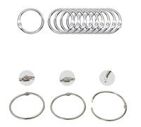 Anneaux de rideaux ouvrables / anneaux métalliques 10 pcs Argent 15 mm