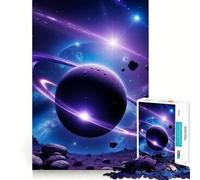 Anneaux de Saturne Puzzles Planètes pour Adultes 1000 Pièces Stimule la Mémoire Soulage l'Anxiété Bords Lisse Surprise Chaleureuse (38x52cm)