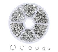 Anneaux de Saut,970 pcs Argent Anneaux Ouvert Jump Ring Anneau de Jonction,pour DIY La Fabrication de Bijoux Colliers,4mm 5mm 6mm 7mm 8mm 10 mm
