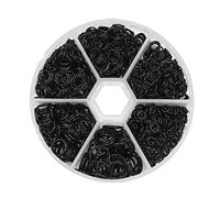 Anneaux de saut ouverts et fermotte de homard, 970 PC, noir, anneaux de saut ouverts pour la fabrication de bijoux, anneaux de saut et fermotte de homard, anneaux de saut de bijoux, Oneaux de bijoux
