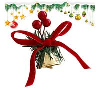 Anneaux de Serviette de Noël - Décoration d'Anneaux de Serviette à Cloches et Nœuds,Décoration Festive de Bureau - pour Noël Automne Thanksgiving Fête de Vacances Pâques