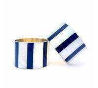 Anneaux de Serviette Dorés en Pierre Naturelle Noire et Blanche - Lot de 10 Élégants Anneaux de Serviette pour Votre Table de Noël - Lot de 10 Solides Porte-Serviettes de Noël en Nacre (10)