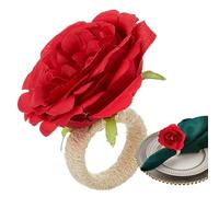 Anneaux de serviettes avec fleurs - Porte-boucles de serviettes florales - Décoration de table pour mariages, dîners romantiques, fêtes de thé et événements de printemps