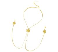 Anneaux de téton avec collier papillon Faux anneaux de téton Chaîne de corps pour femme, Strass
