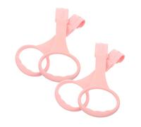 Anneaux de Traction Bébé Portables pour Apprendre à Marcher, 4 Pièces | PP Rose, Bords Lisses et Arrondis, pour -nés et Garçon et Filles, Usage en Voyage et Dehors