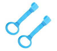 Anneaux de Traction pour Bébé 2 Pièces, Plastique Bleu, Légers | Webbing Inclus, Usage Chambre D'garçon et Filles et Berceau, Format Compact pour Garçon et Filles et Tout-petits