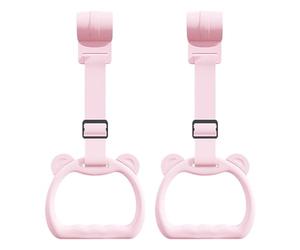 Anneaux de traction pour bébé - Anneau de jeu pour bébé - 2 clips de support pour - Multi-usages - Accessoire d'entraînement - Sangle de jouet portable pour la pratique de randonnée, la crèche