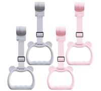 Anneaux de traction pour parc, 4 anneaux de traction en plastique pour bébé, poignées antidérapantes pour parc, poignées faciles à installer et à enlever, boucles pour stylo jeu pour bébé