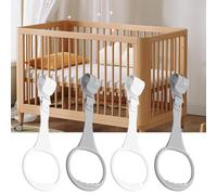 Anneaux de traction pour parc, 4 maillons pour bébé pour parc de jeu, barre de traction, anneau de suspension pour lit de tout-petit, anneaux de gymnastique pour parc de jeu pour bébés et tout-petits
