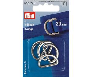 Anneaux demi rond 20 mm - Argent - Prym 555220