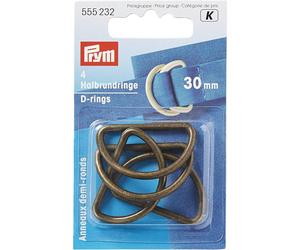 Anneaux demi rond 30 mm - Laiton - Prym 555232