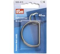 Anneaux demi rond 40 mm - Bruni brillant - Prym 555415