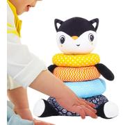 Anneaux d'empilage en Peluche - 125 G, Jeu coloré, Jouet de Développement Doux, Activité pour Développer Les Capacités Motrices, Jouets Animaux Éducatifs pour, Main pour Pratiquer La