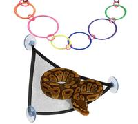 Anneaux d'escalade en serpent, accessoires d'escalade avec hamac, anneaux d'enrichissement de geckos | pour intérieur et maison, cage terrarium, dragon barbu, geckos, iguanes, caméléon