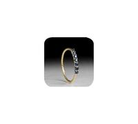 Anneaux d'éternité de 3 mm pour femmes 7 Bague de fiançailles en pierre de gemme 14k plaqué créé sapphire bleu topaze mi-éternité bandes de mariage simulées diamant anniversaire confort empilable