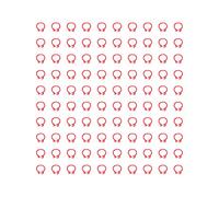 Anneaux d'identification des Pigeons de 8mm, 100 pièces, Bandes de Pattes de volaille, sans Mots, Fournitures pour Pigeons (Red)