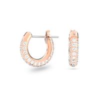 Anneaux d'oreilles Dextera, Pavé, Petites, Blanches, Doré à l’or rose 18 carats (750/1000) OS