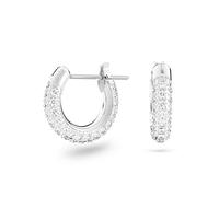 Anneaux d'oreilles Dextera, Pavé, Petites, Blanches, Métal rhodié OS
